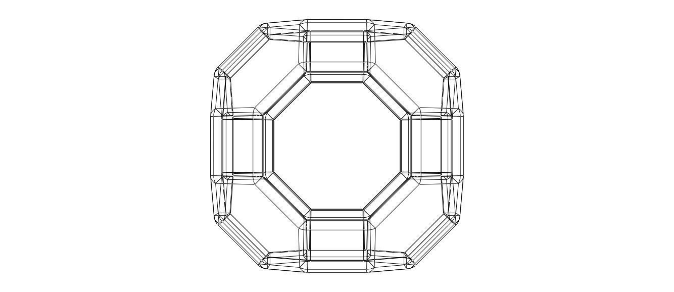 Wireframe Shape Truncated Cuboctahedron 3D print model_24