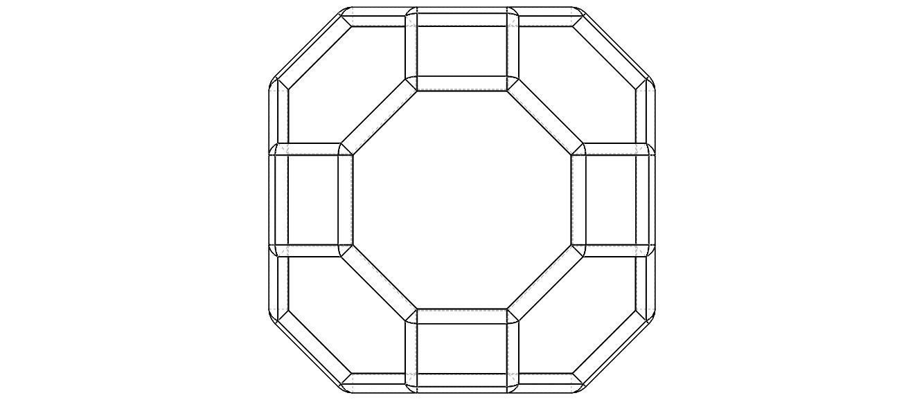 Wireframe Shape Truncated Cuboctahedron 3D print model_39