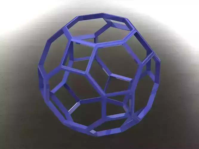 Wireframe Shape Truncated Cuboctahedron 3D print model