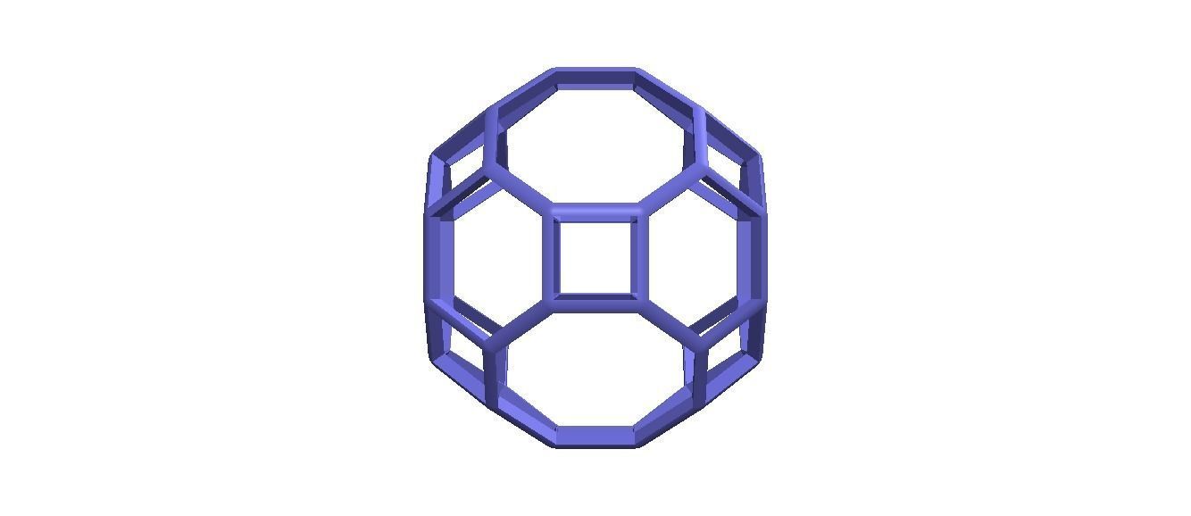 Wireframe Shape Truncated Cuboctahedron 3D print model_29