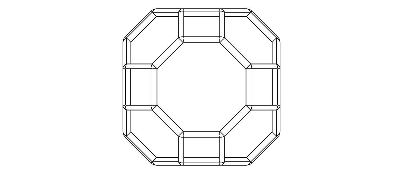 Wireframe Shape Truncated Cuboctahedron 3D print model_14