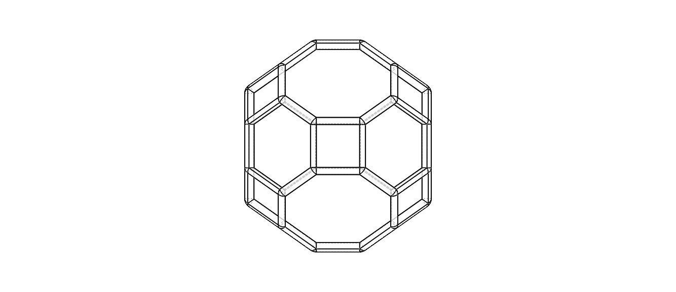 Wireframe Shape Truncated Cuboctahedron 3D print model_19