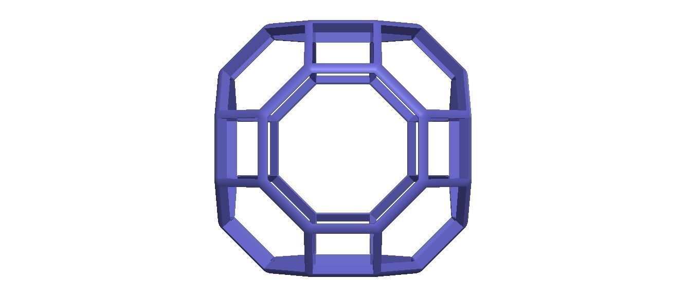 Wireframe Shape Truncated Cuboctahedron 3D print model_33