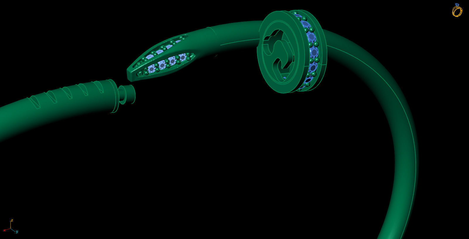 19 size bangle 3D print model_4