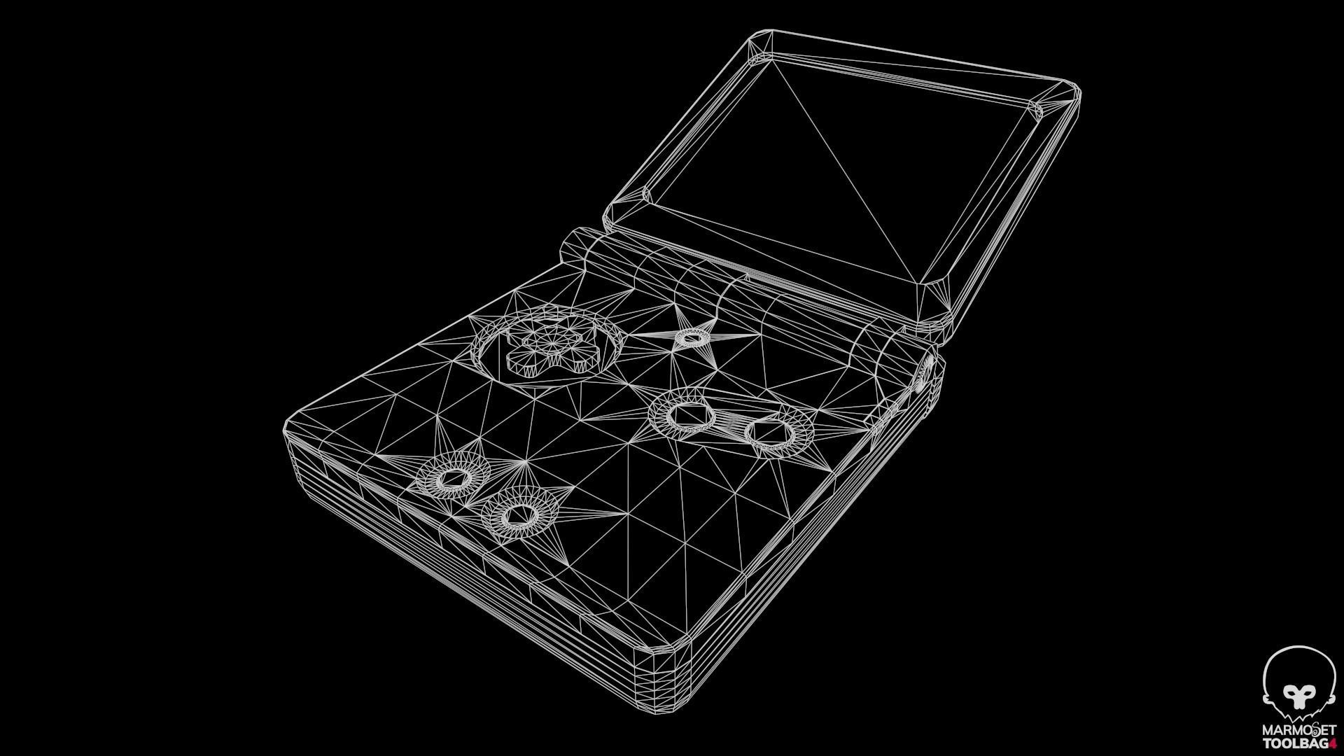 Portable Game Console Low-poly 3D model_11