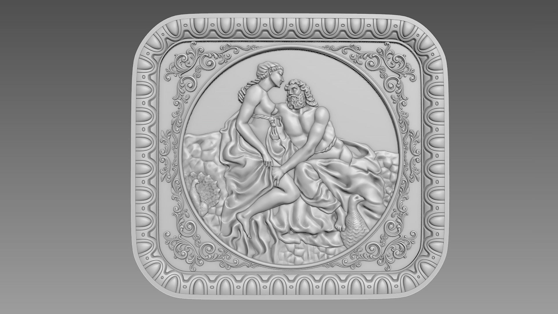 Hera Bas-Relief 3D model_1