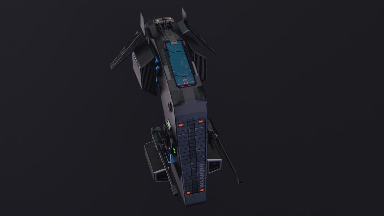 A Spaceship Created with Love in Blender Low-poly 3D model_1