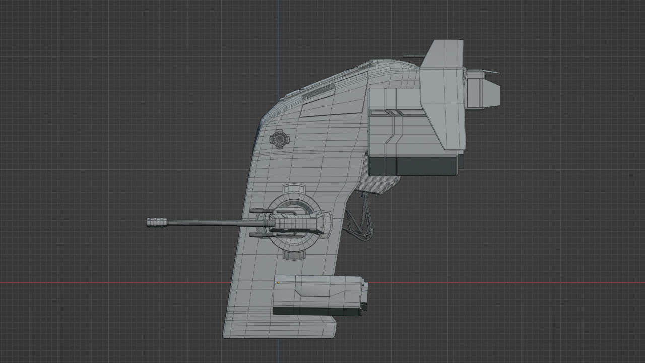 A Spaceship Created with Love in Blender Low-poly 3D model_13