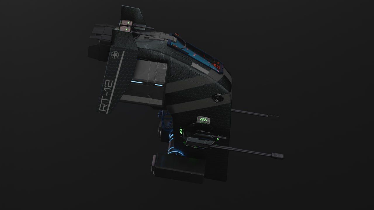 A Spaceship Created with Love in Blender Low-poly 3D model_2