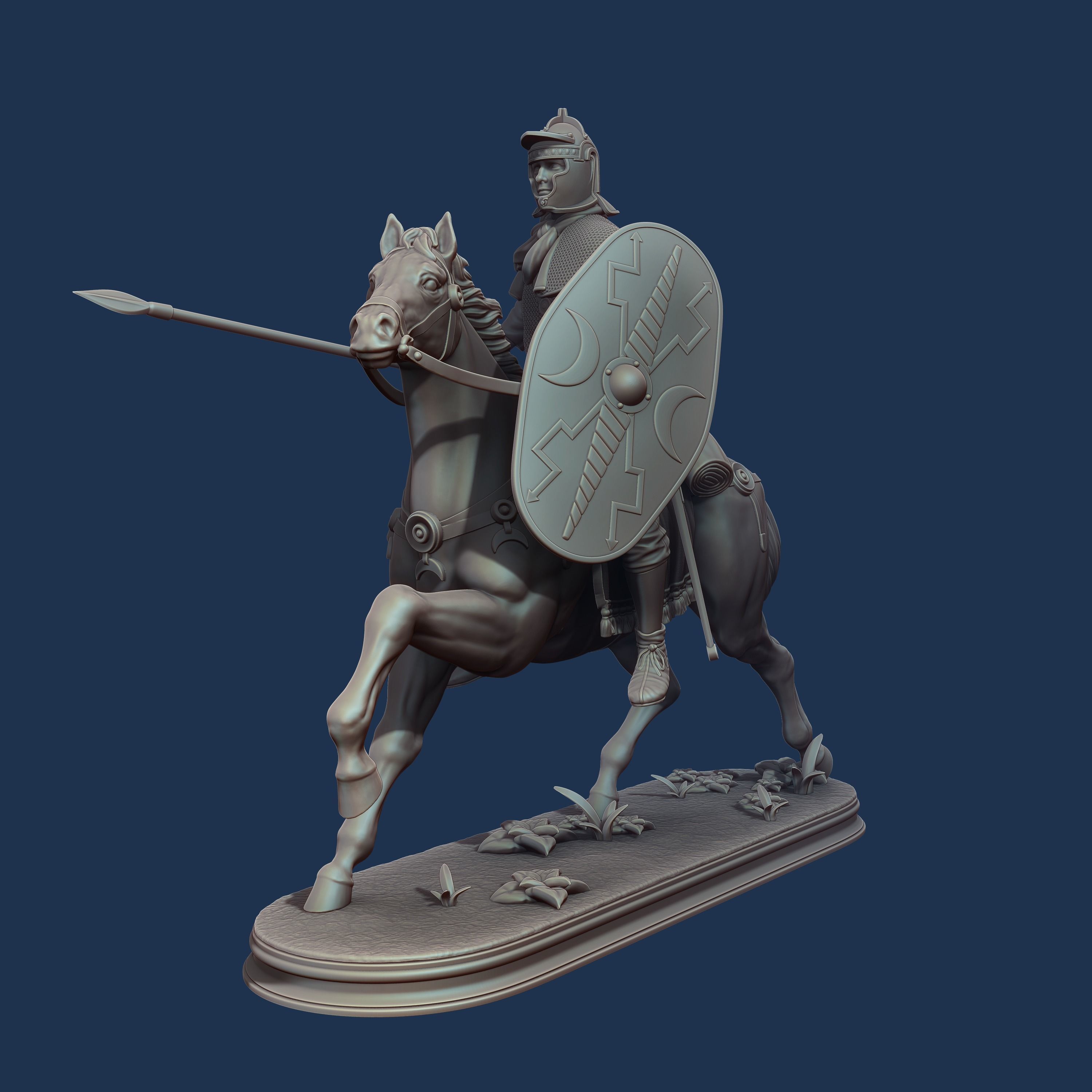 Roman Cavalryman 3D print model_4