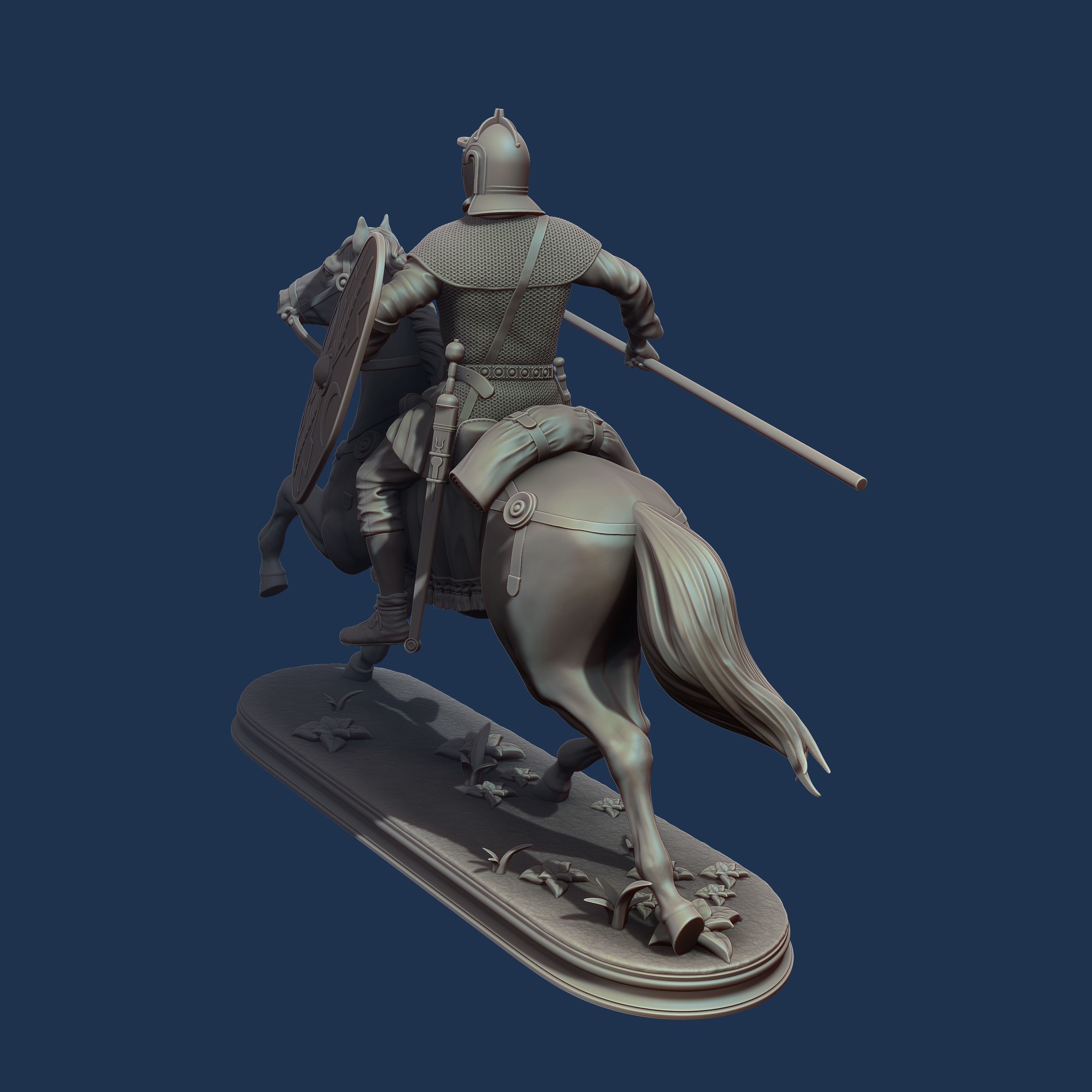 Roman Cavalryman 3D print model_3