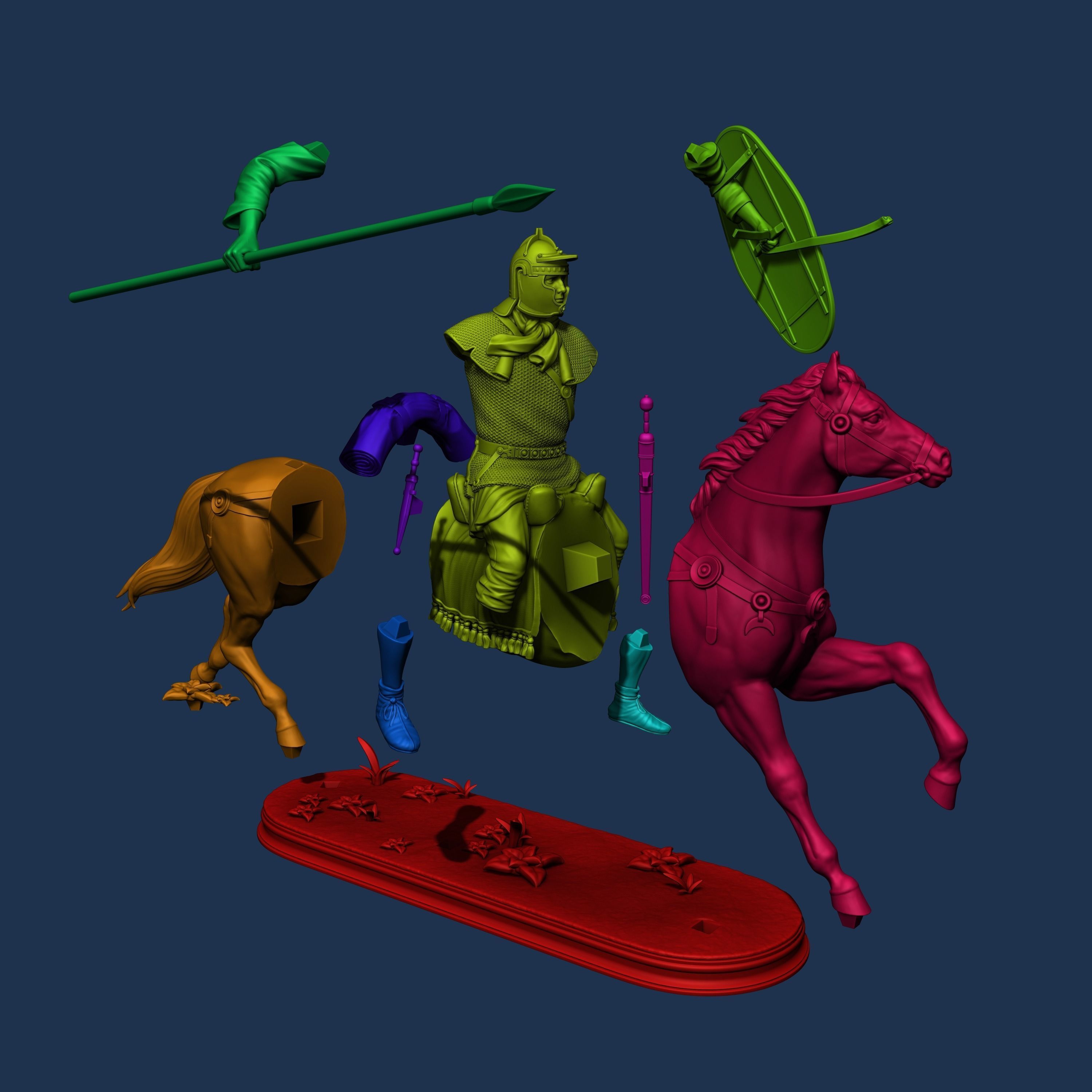 Roman Cavalryman 3D print model_6