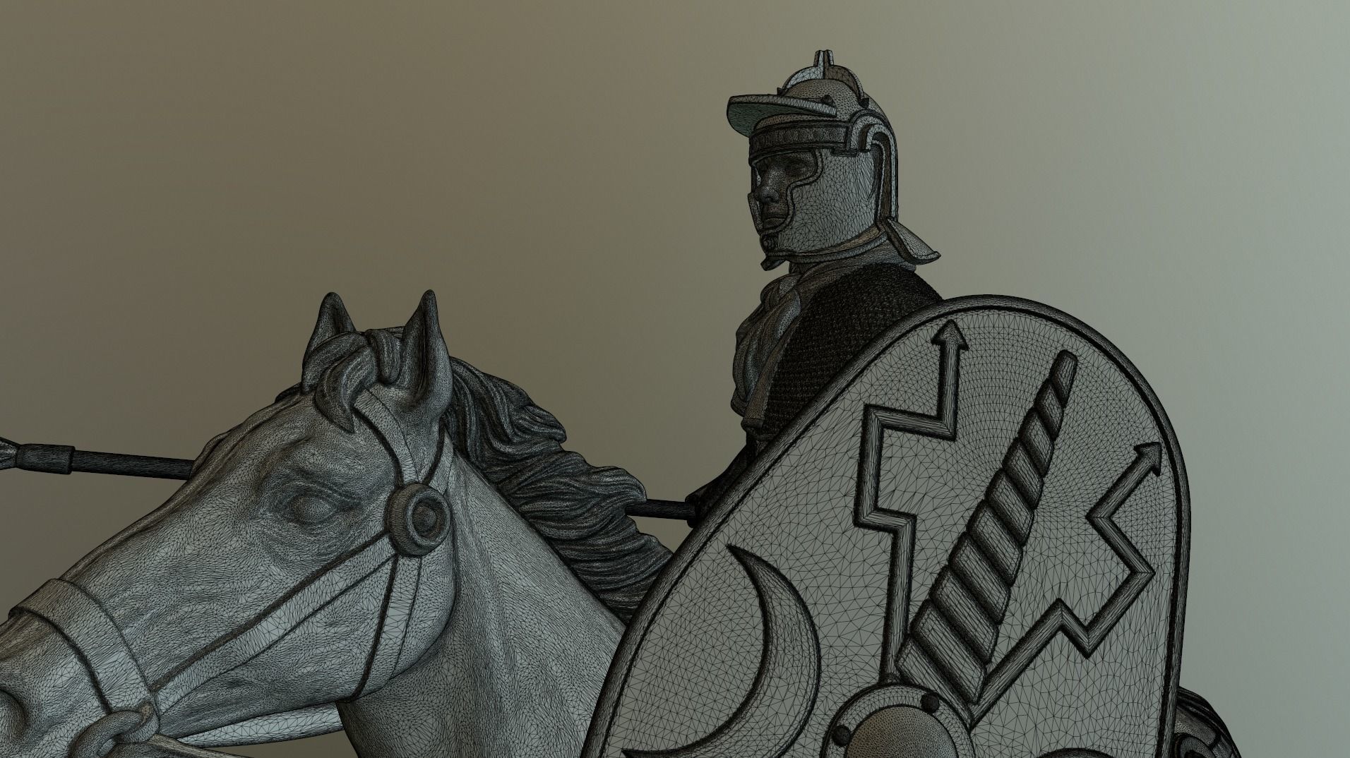 Roman Cavalryman 3D print model_7