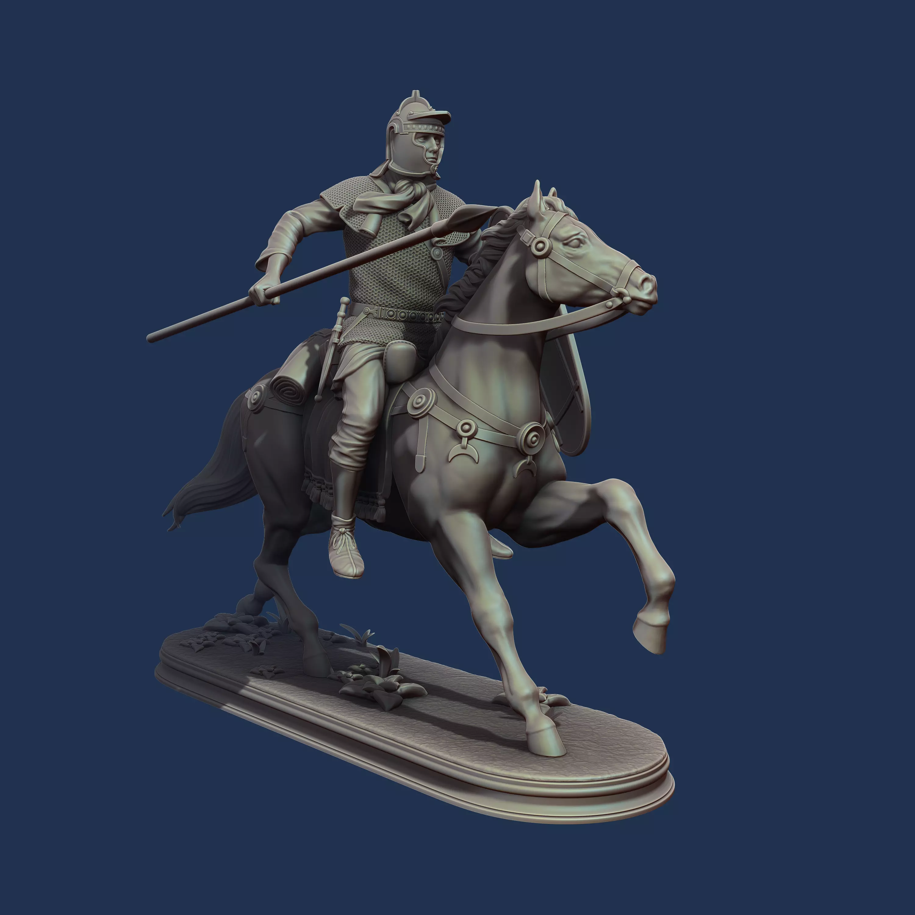 Roman Cavalryman 3D print model_0