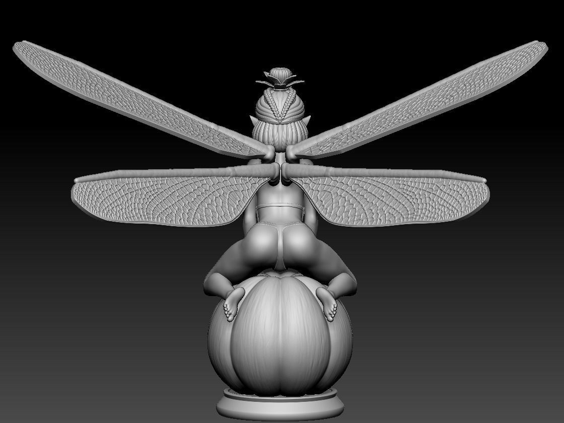 CUTIE DRAGONFLY PRINCESS ON HALLOWEEN 3D print model_14
