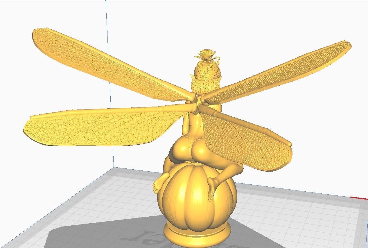 CUTIE DRAGONFLY PRINCESS ON HALLOWEEN 3D print model_19