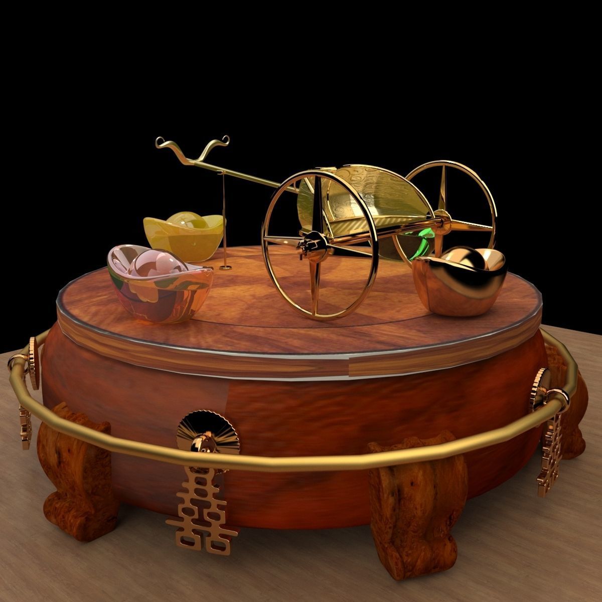 King Tut Chariot   3D model_5