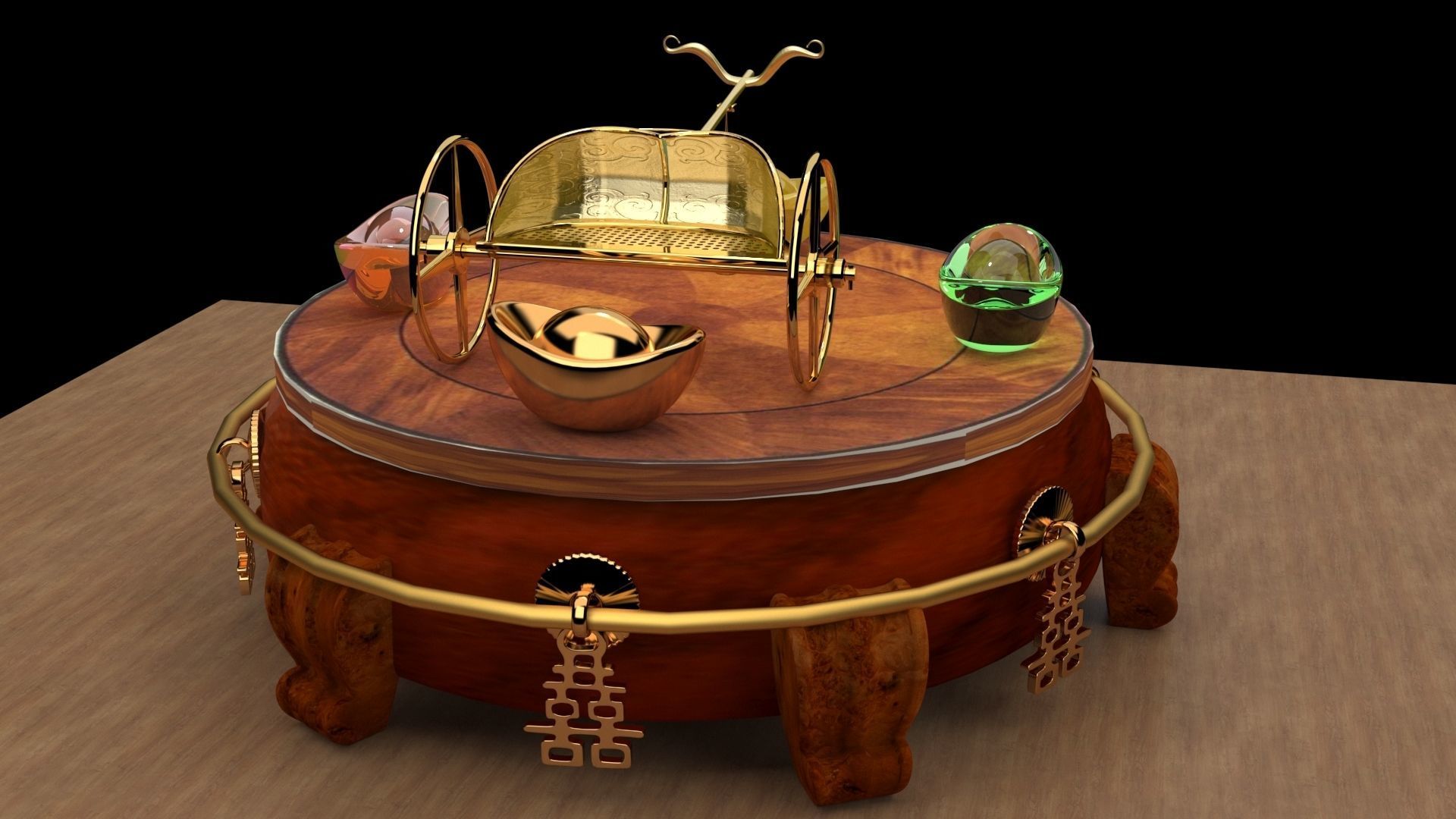 King Tut Chariot   3D model_4