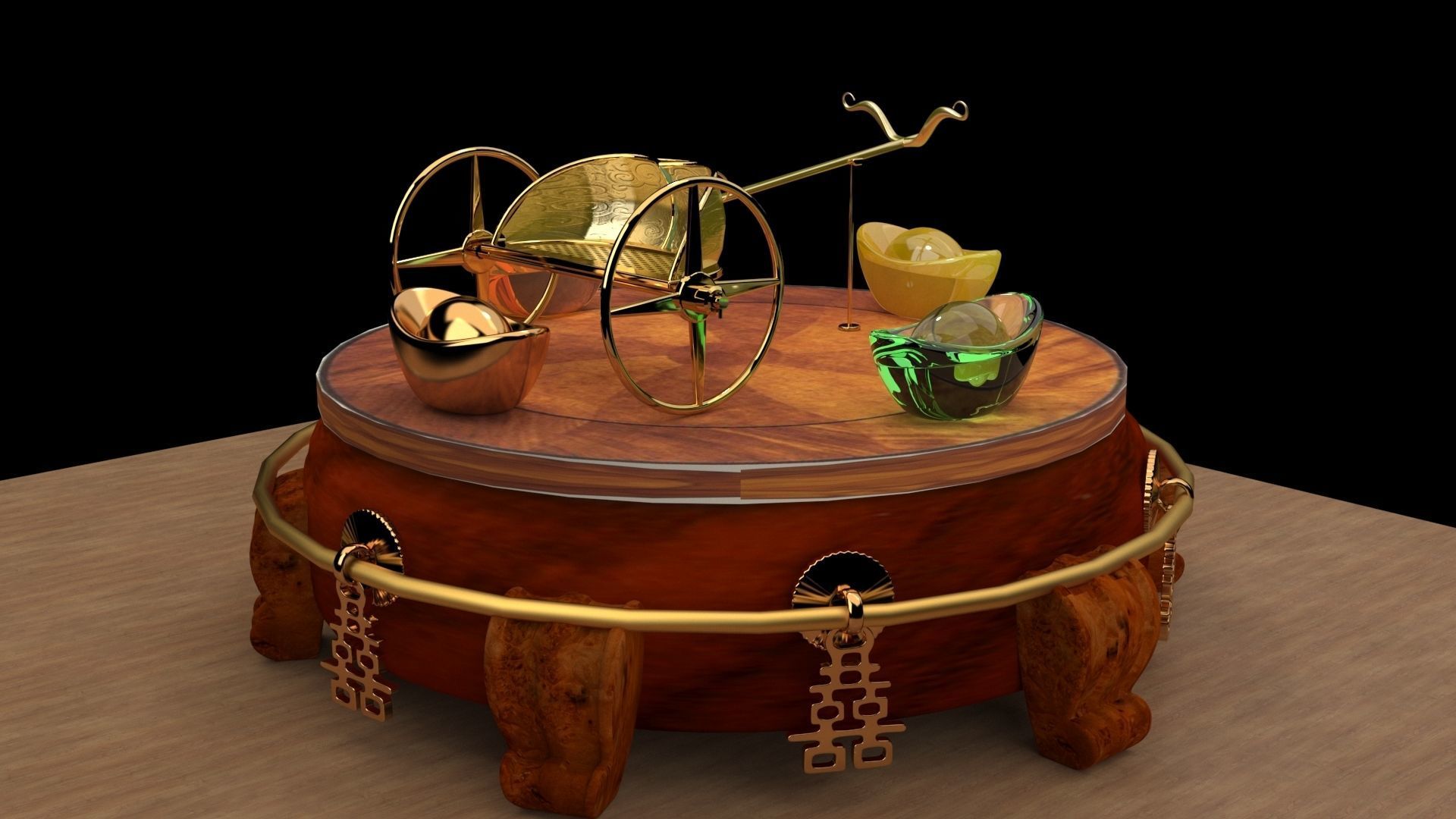 King Tut Chariot   3D model_3