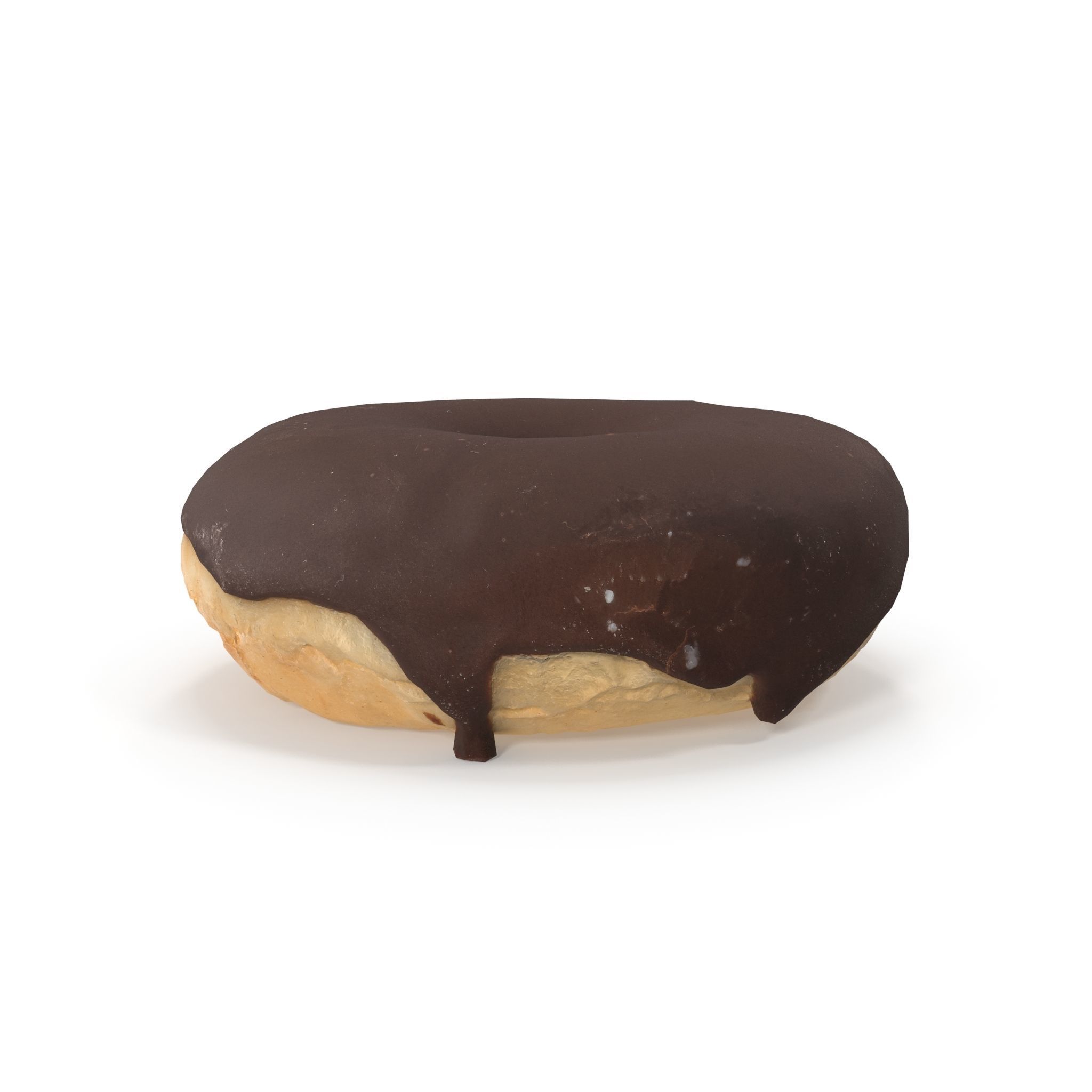 Chocolate Donut Low-poly 3D model_6