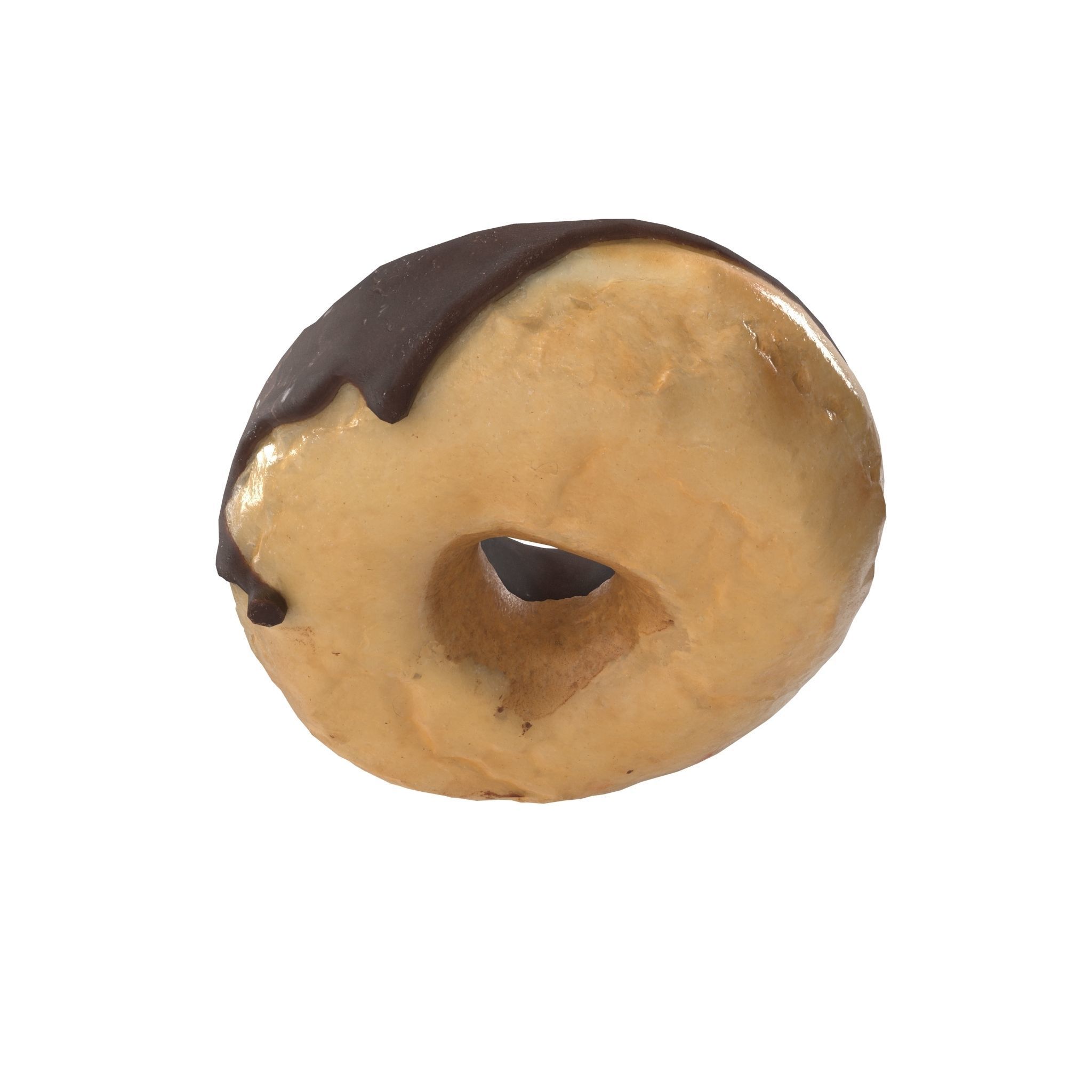 Chocolate Donut Low-poly 3D model_15