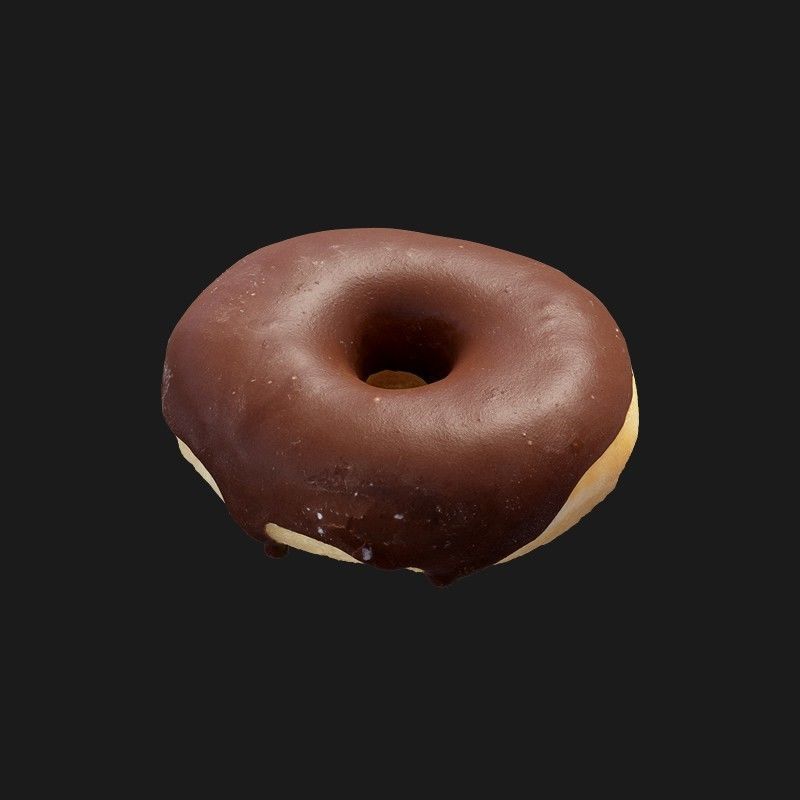 Chocolate Donut Low-poly 3D model_20