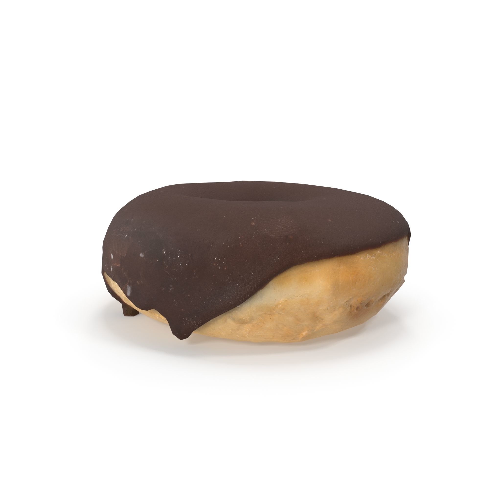 Chocolate Donut Low-poly 3D model_8