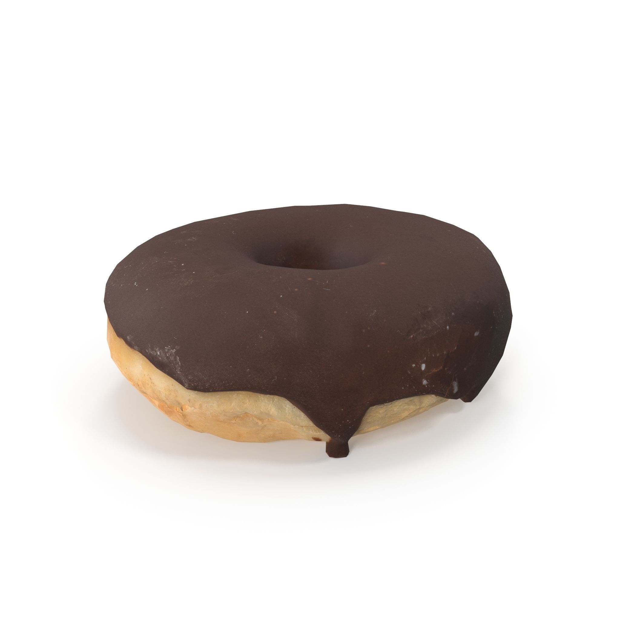 Chocolate Donut Low-poly 3D model_5