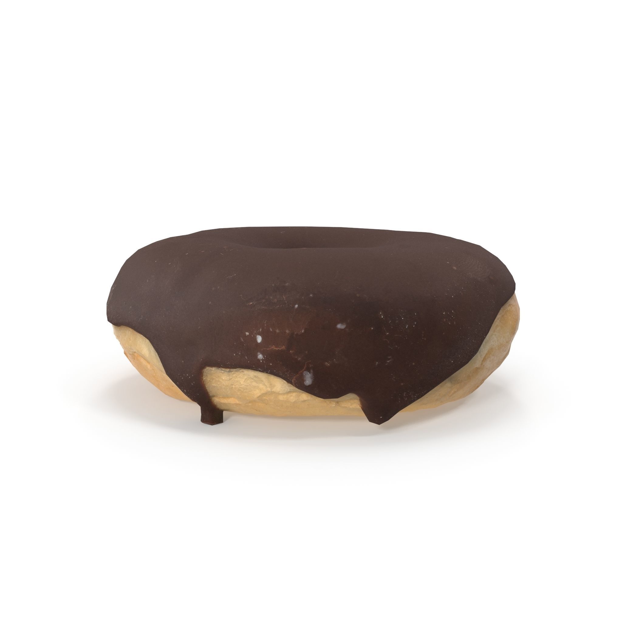 Chocolate Donut Low-poly 3D model_7