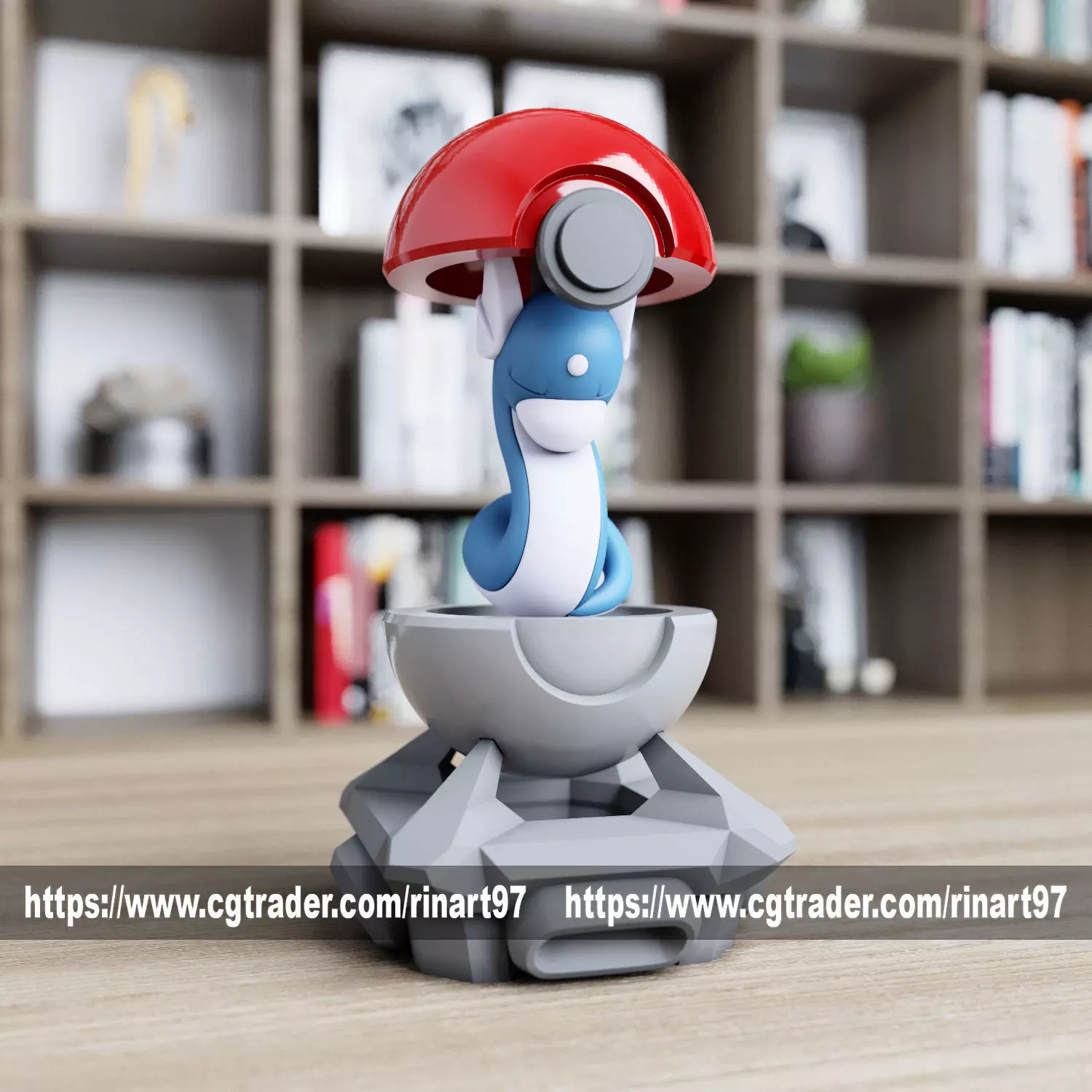 Dratini in the Pokeball from pokemon 3D print model_0