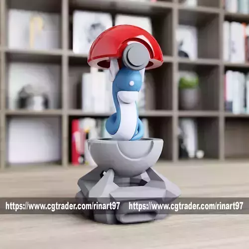 Dratini in the Pokeball from pokemon 3D print model