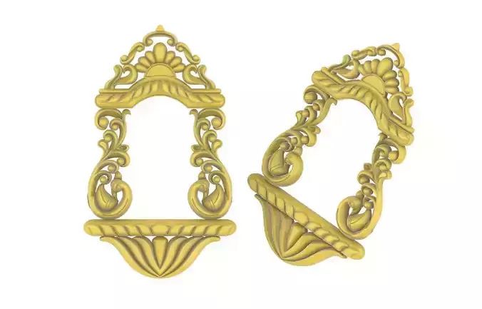 Wooden Frame Design File Artcam Bas Relief File for CNC Machinin