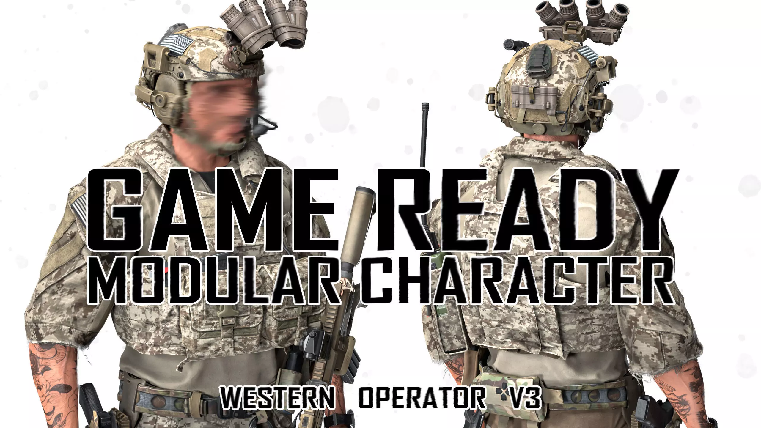 GAME READY RIGGED WESTERN SPECIAL OPERATIONS CHARACTER V3 Low-poly 3D model_0