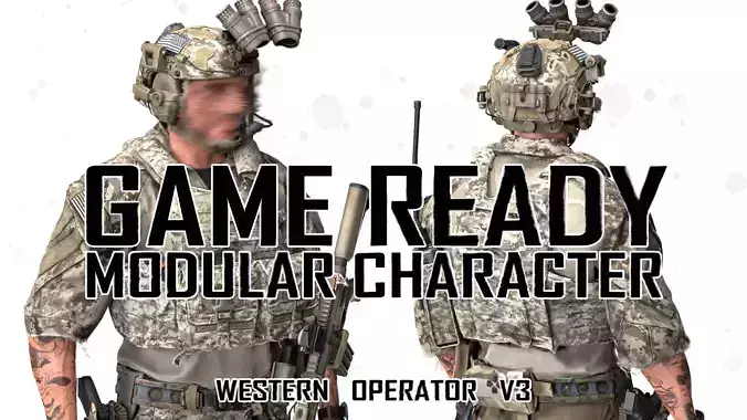 GAME READY RIGGED WESTERN SPECIAL OPERATIONS CHARACTER V3 Low-poly 3D model