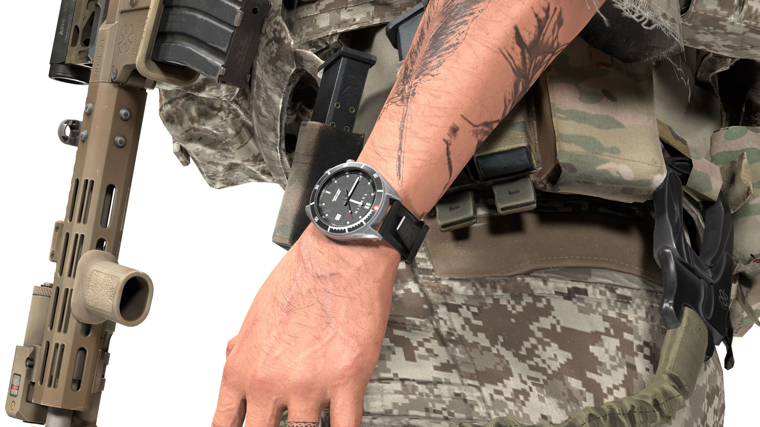 GAME READY RIGGED WESTERN SPECIAL OPERATIONS CHARACTER V3 Low-poly 3D model_4