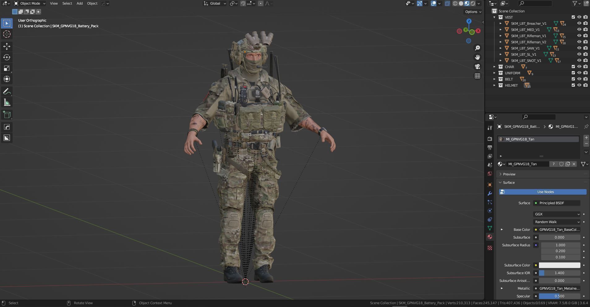 GAME READY RIGGED WESTERN SPECIAL OPERATIONS CHARACTER V3 Low-poly 3D model_26