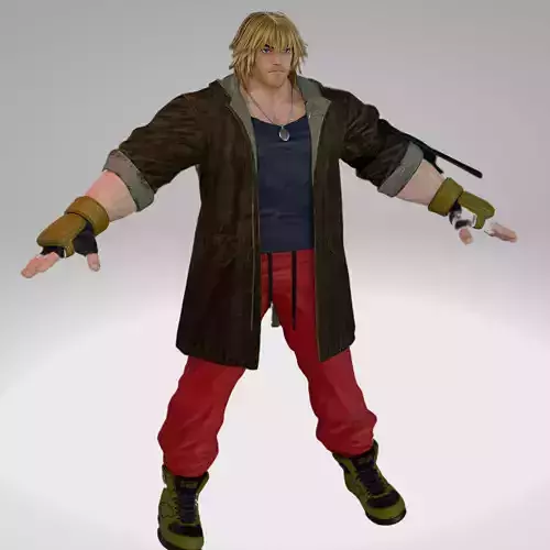 Street Fighter - Ken S1 3D Model Low-poly 3D model