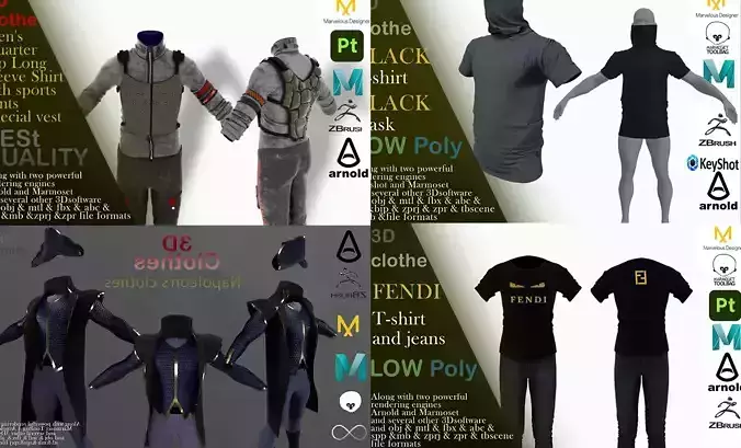 CLOTHES 3D Model Collection