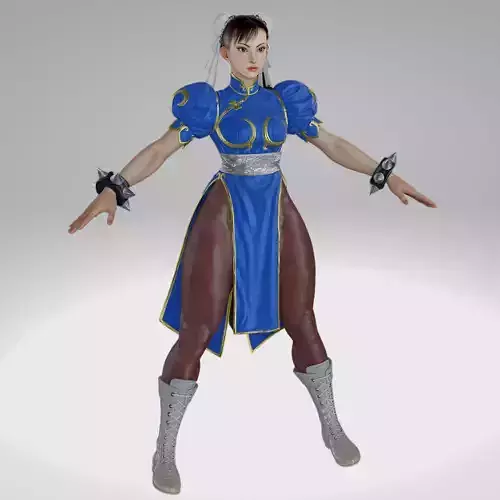 Street Fighter VI - Chun Li S2 Low-poly 3D model