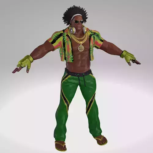 Street Fighter VI - Deejay S1 Low-poly 3D model