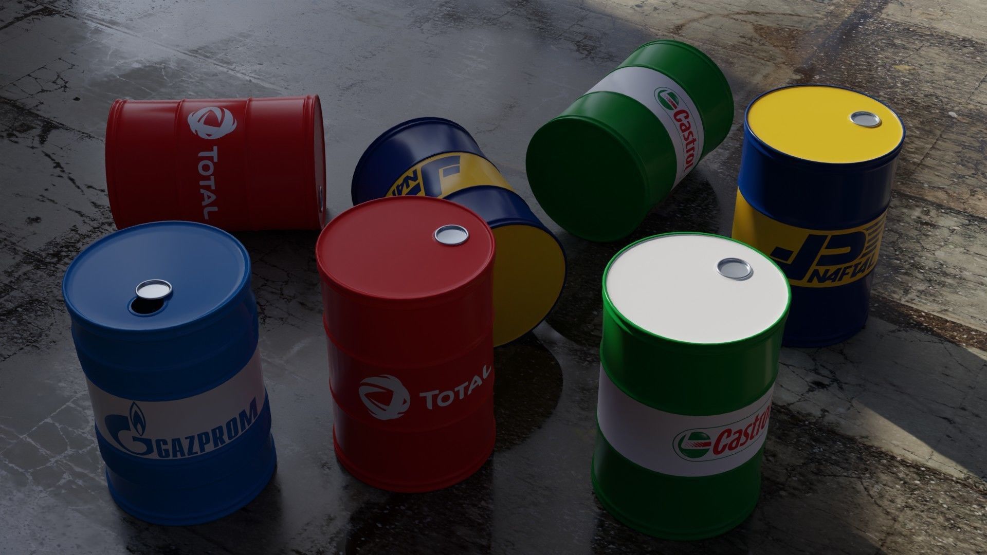 Oil-barrel 3D model 3D model_3