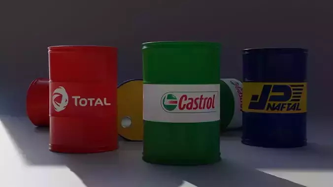 Oil-barrel 3D model