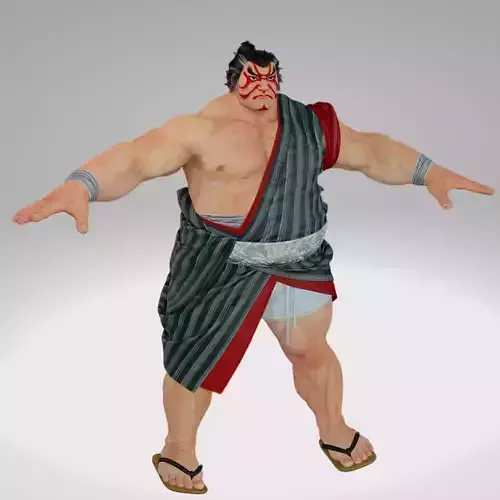 Street Fighter VI - E Honda S1 Low-poly 3D model