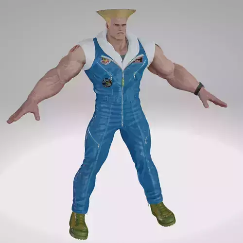 Street Fighter VI - Guile S1 Low-poly 3D model