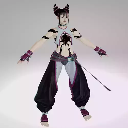 Street Fighter VI - Juri Han S1 Low-poly 3D model