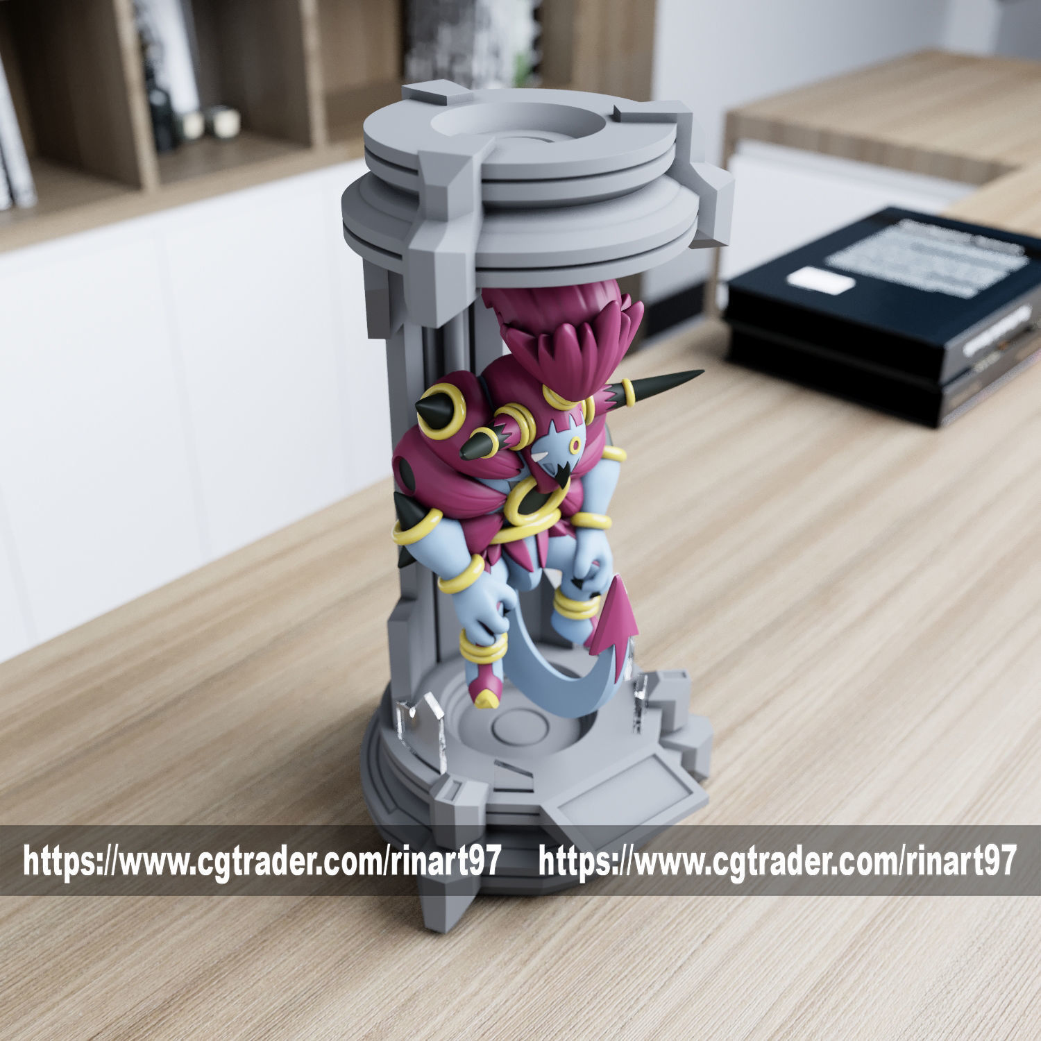 hoopa unbound in the lab from pokemon 3D print model_9