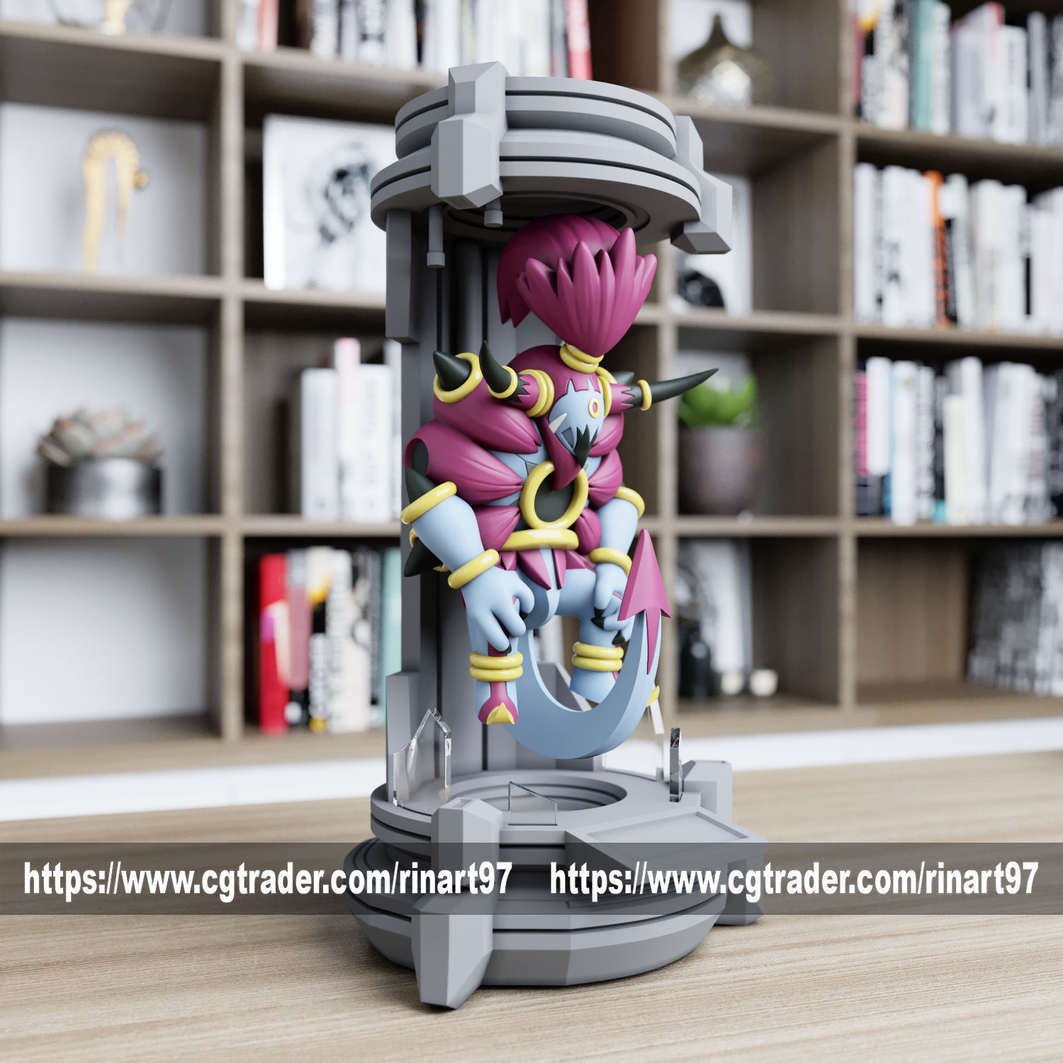 hoopa unbound in the lab from pokemon 3D print model_1