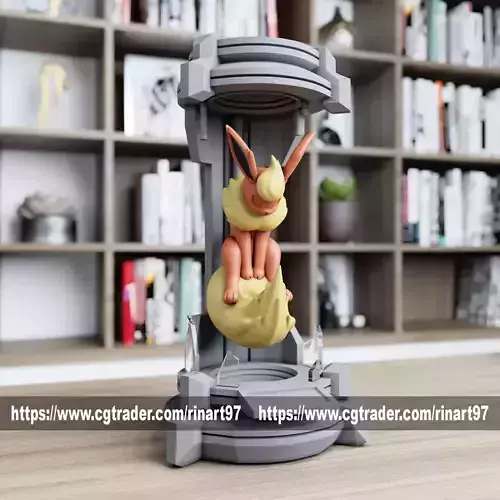 Flareon in the lab from pokemon