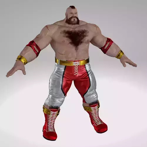 Street Fighter VI - Zangief S1 Low-poly 3D model