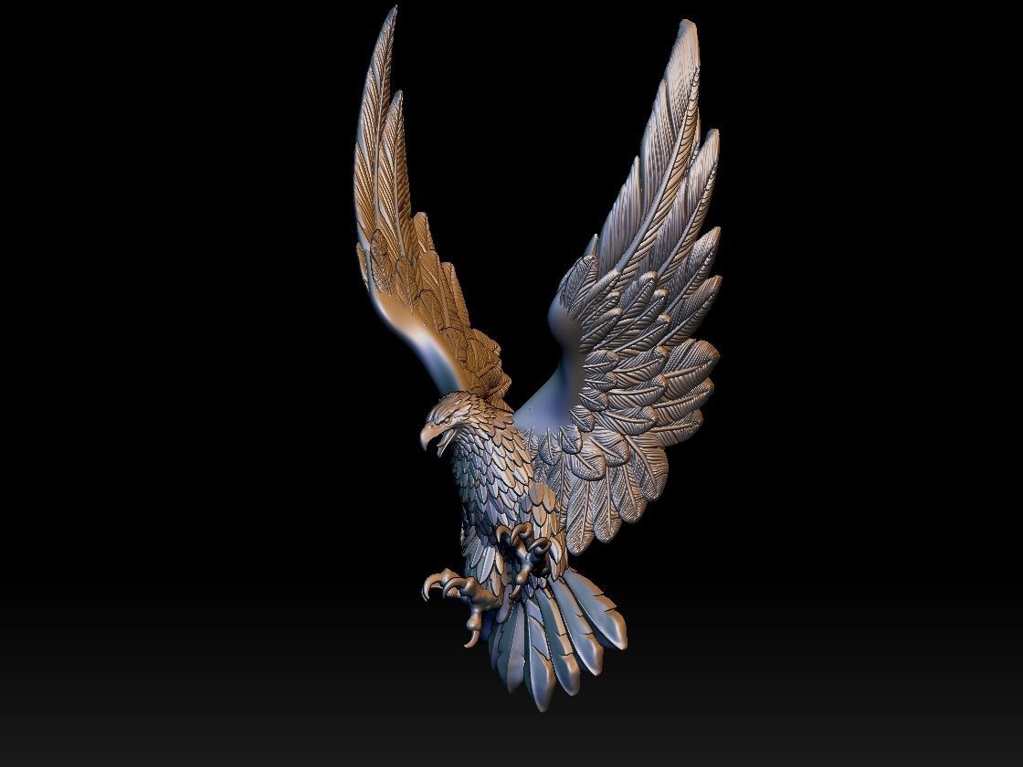 eagle bird 3D print model_7